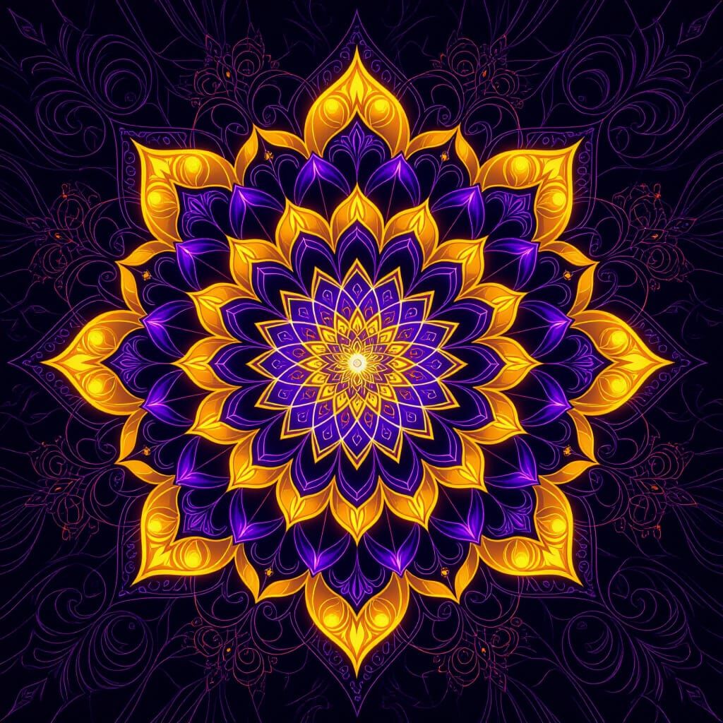 Cosmic Mandala in Dark Fantasy Style