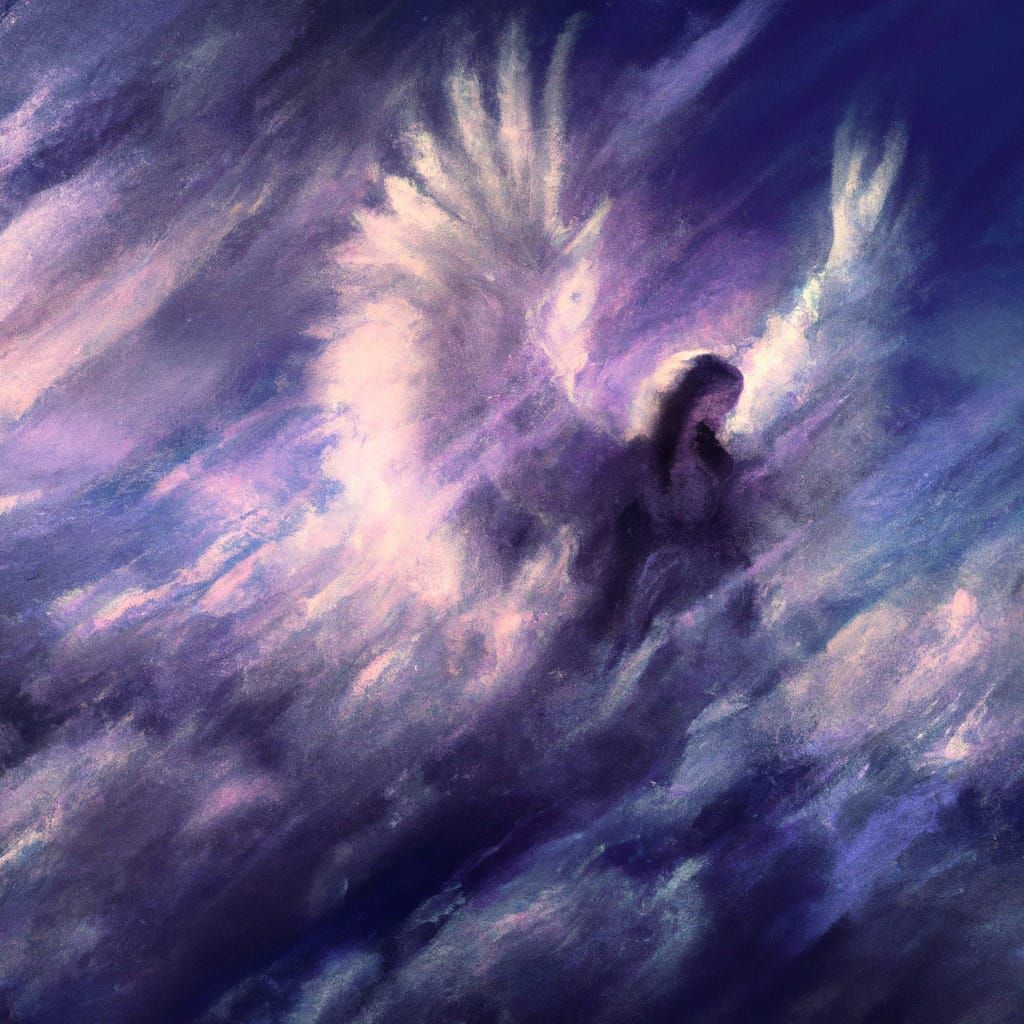 melancholy angel AI Generated Artwork NightCafe Creator