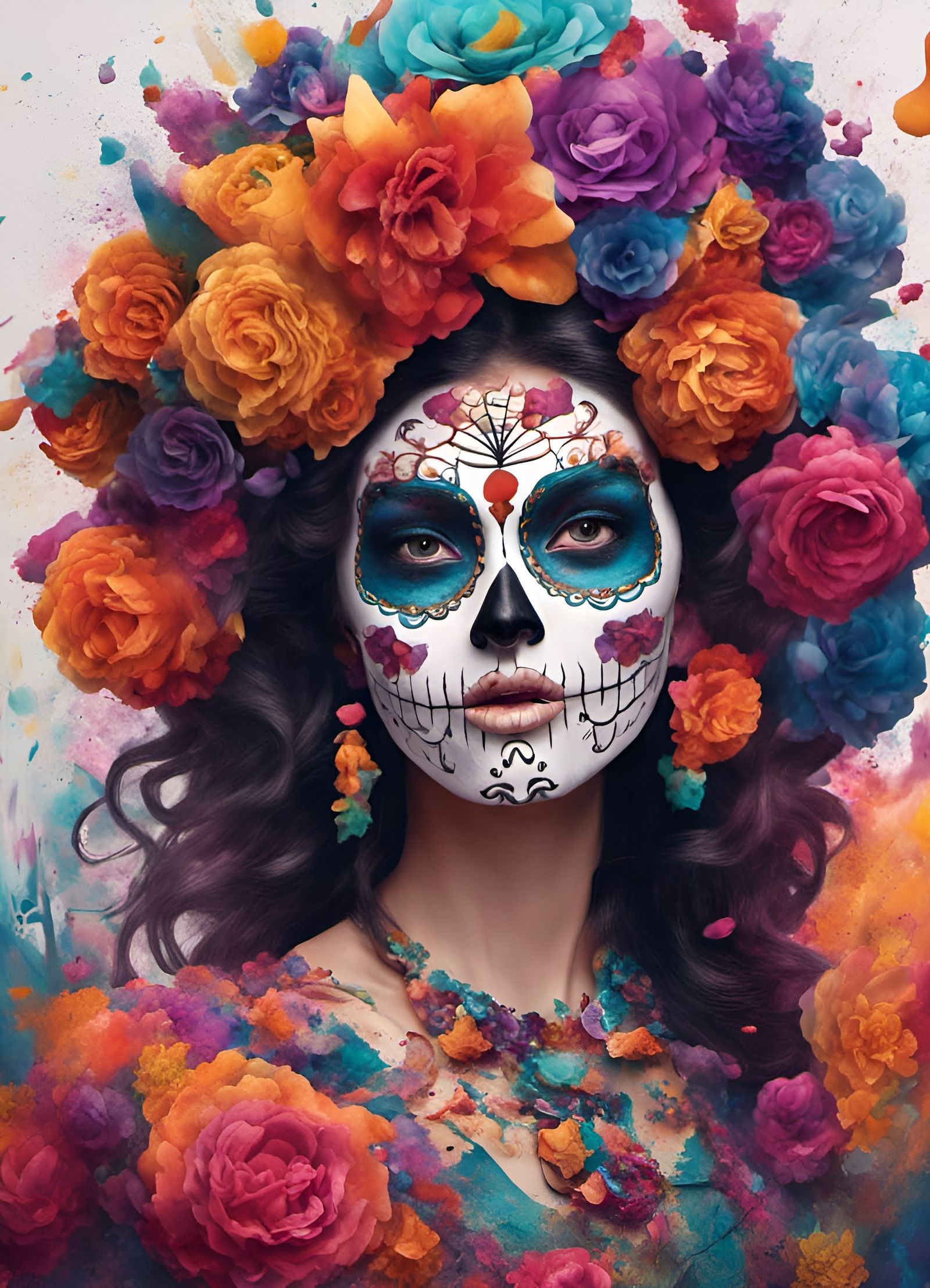 Colorful Catrina - AI Generated Artwork - NightCafe Creator