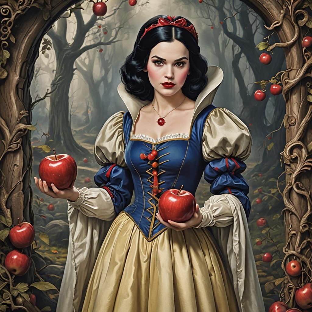 Snow White Holding the Poison Apple