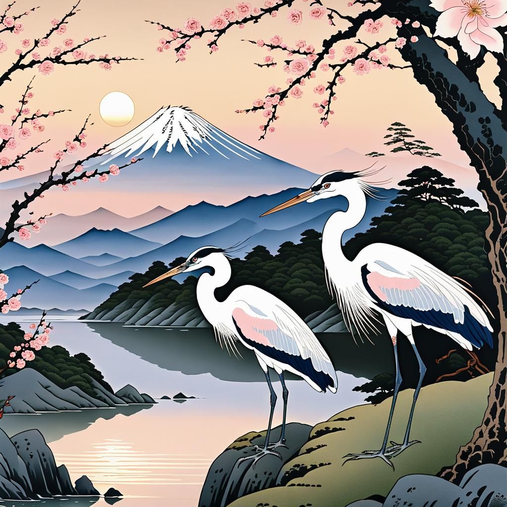  Herons  by @Antinomy