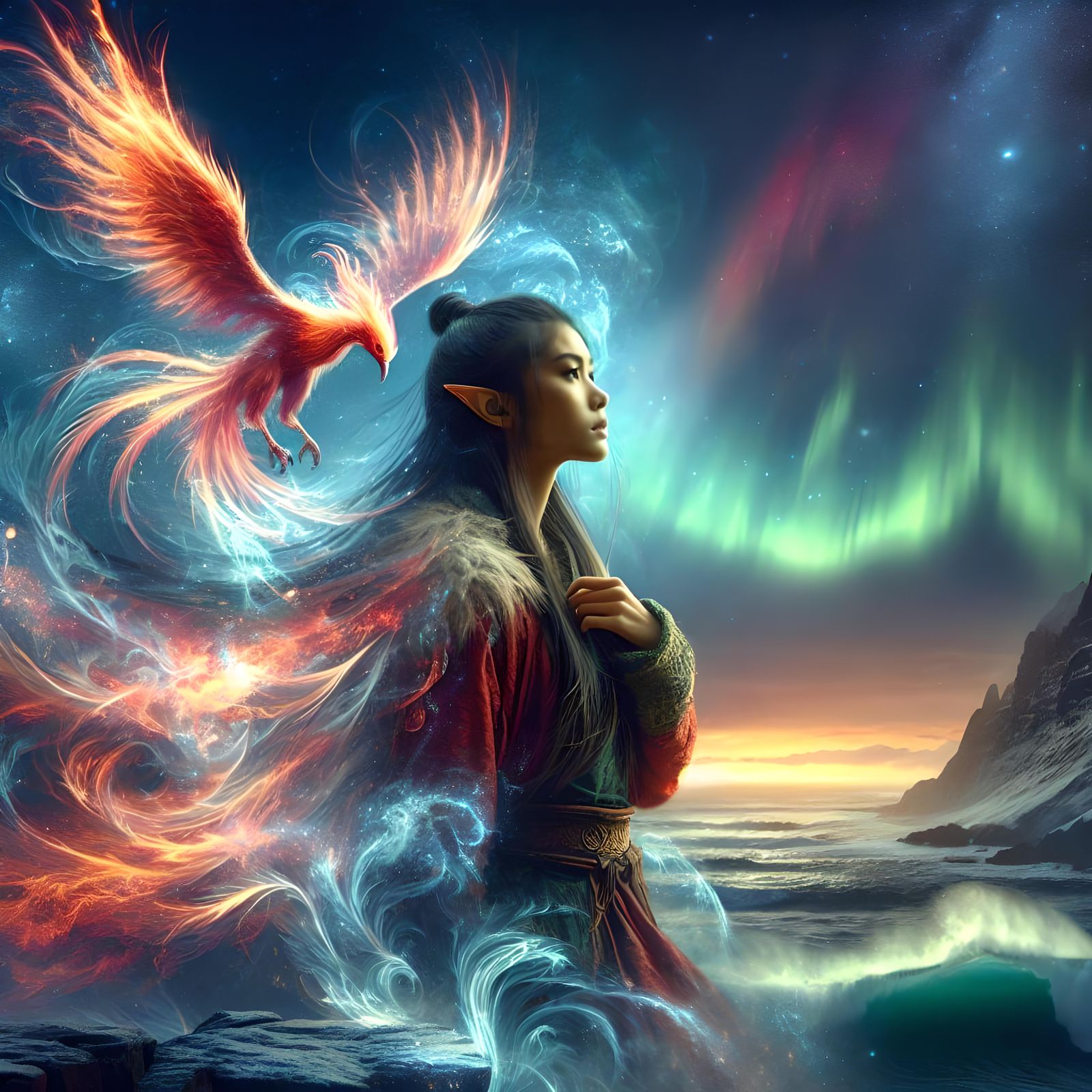 Elven Warrior's Phoenix Bond