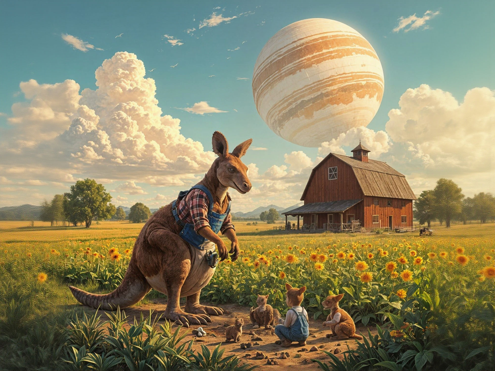 Kangosaur. A person-sized dinosaur built similarly to a kangaroo. Intelligent. tool maker and farmer. There are also Kangosaur children work...