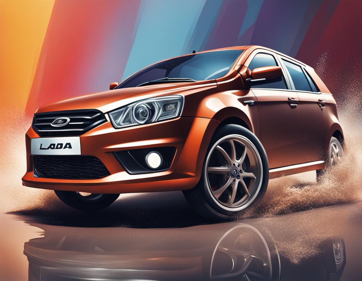 LADA Granta Sport. Hyperrealistic, splash art, concept art, ...