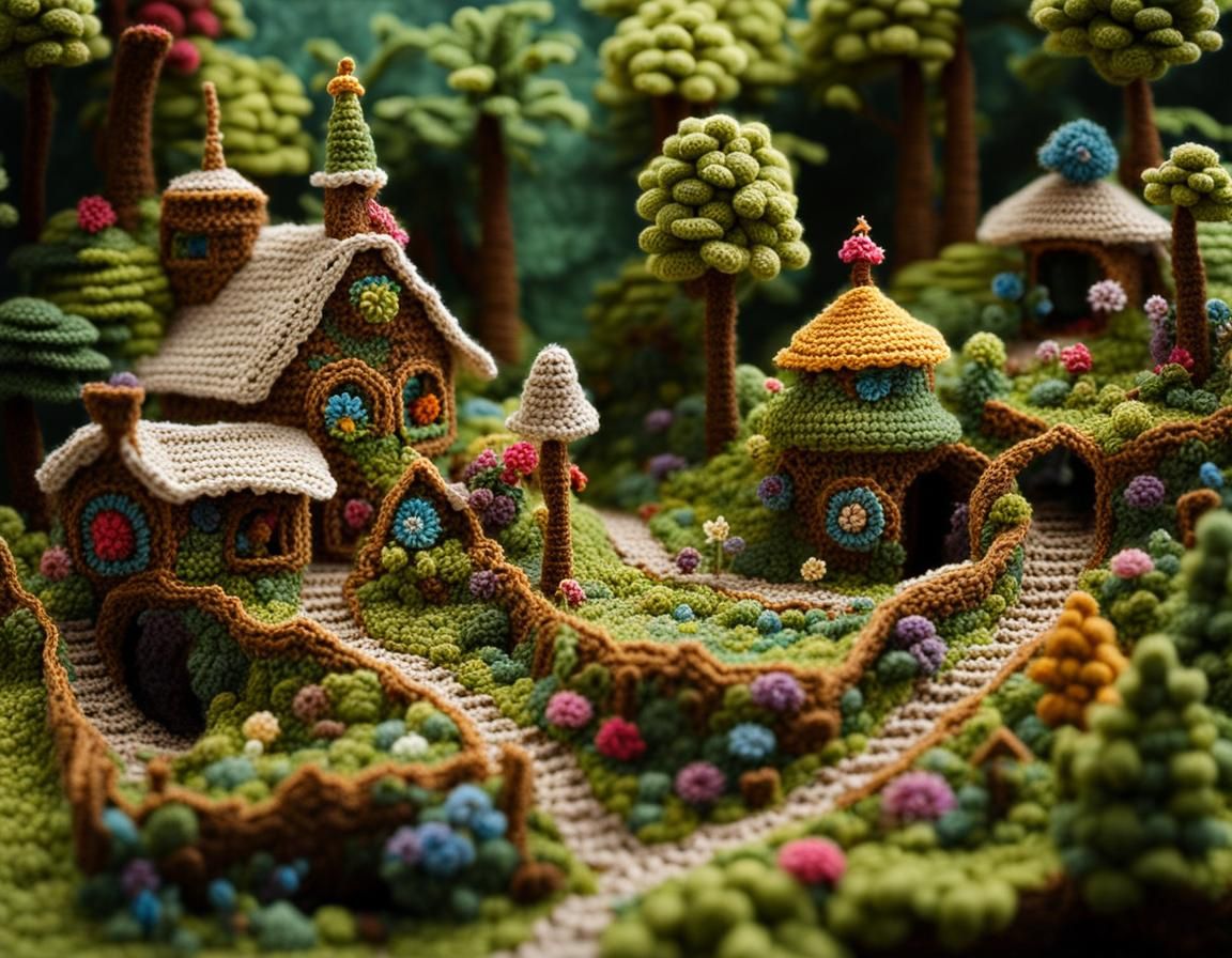 Crochet Forest Village  by @ing