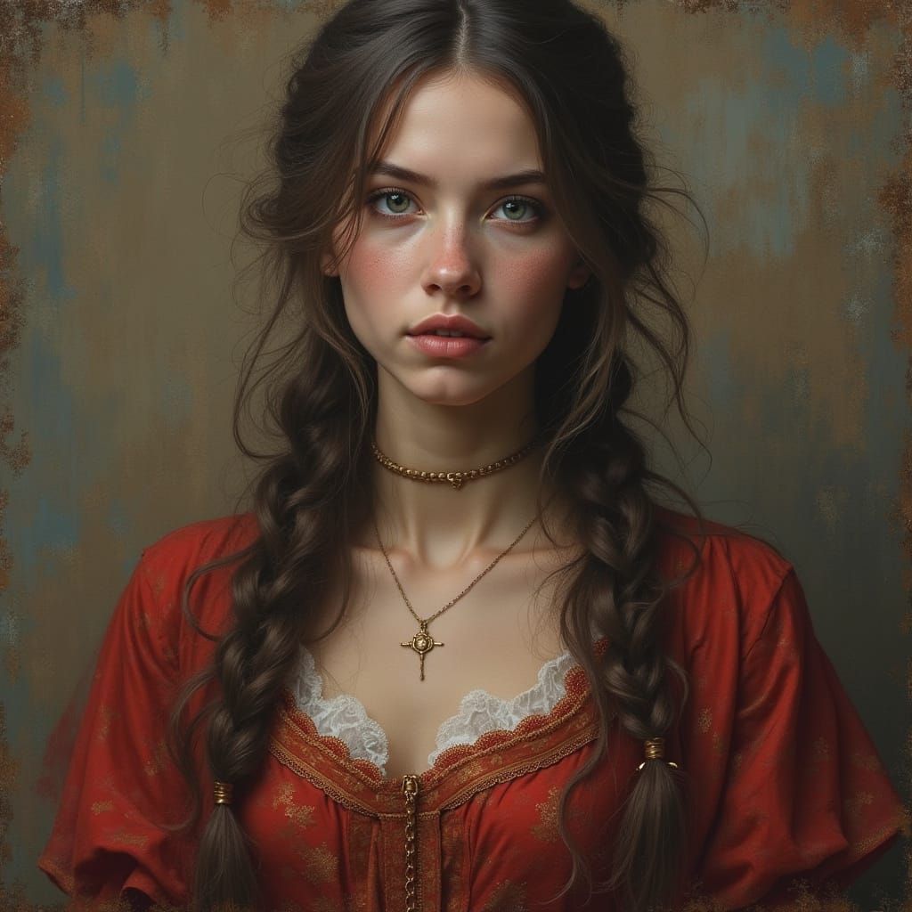 Sad Fair-Haired Boy Crying, Digital Illustration