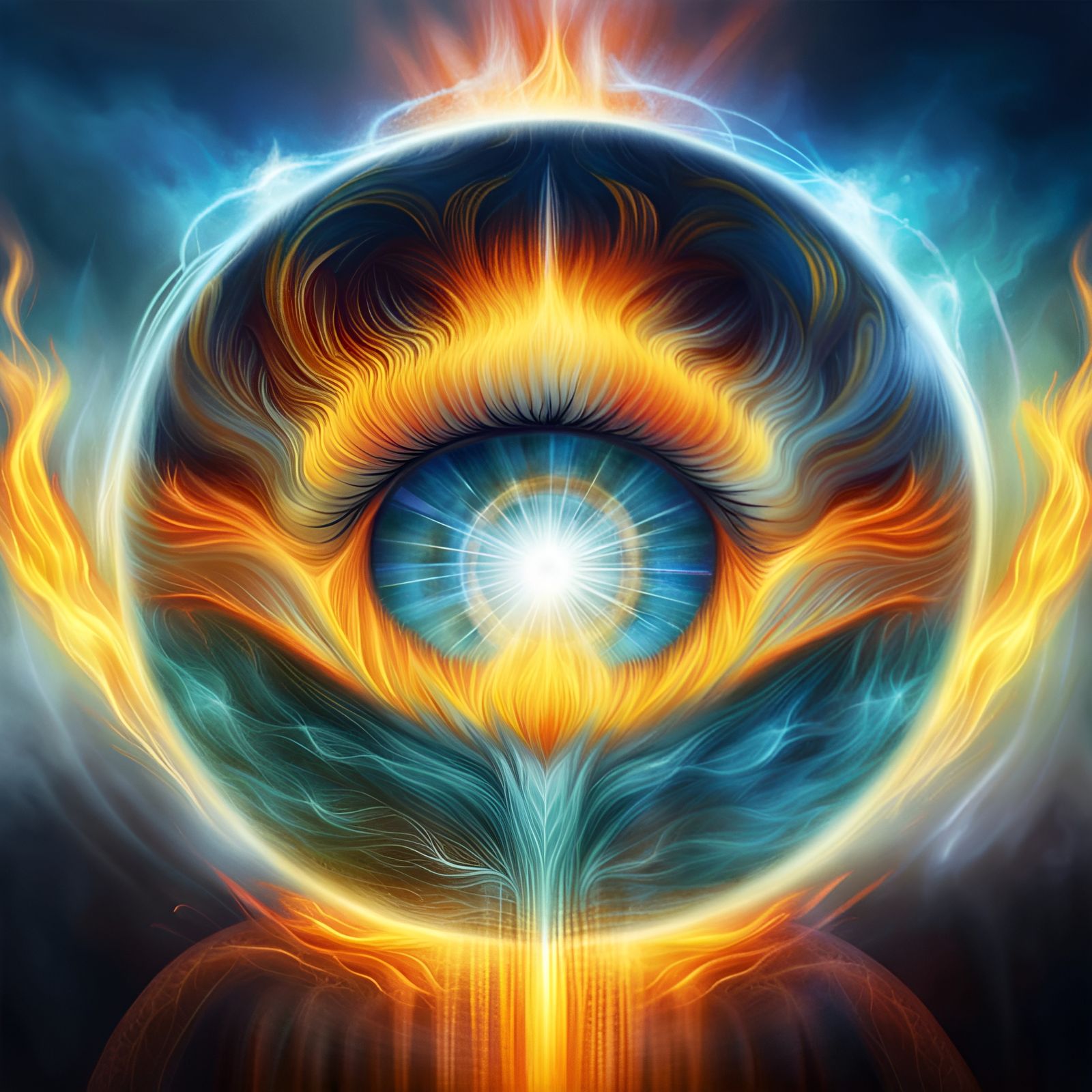 radiant eye of ethereal fire