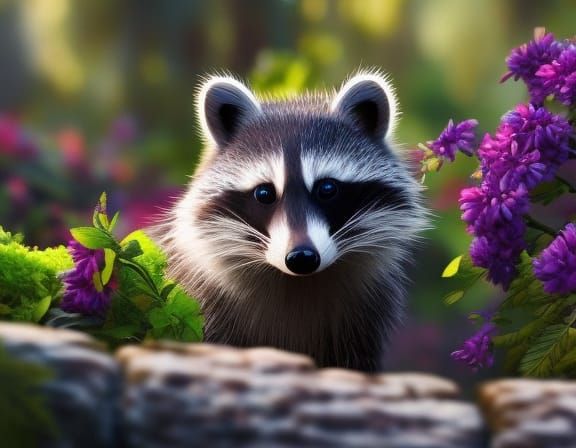 Raccoon Exploring - AI Generated Artwork - NightCafe Creator