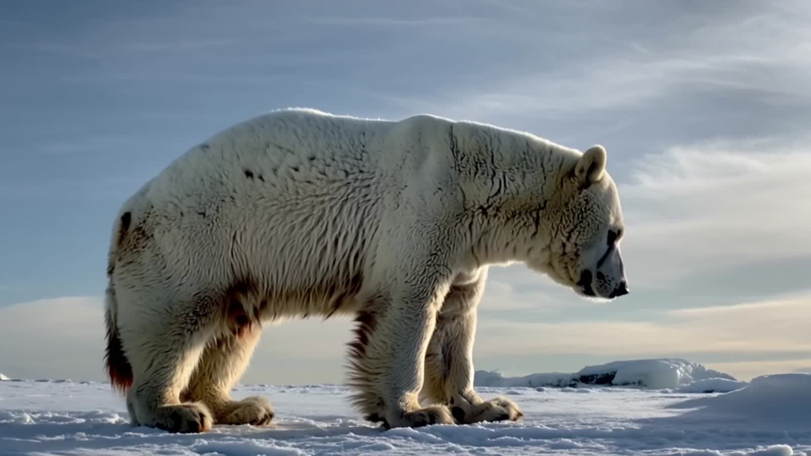 A polar bear twerking