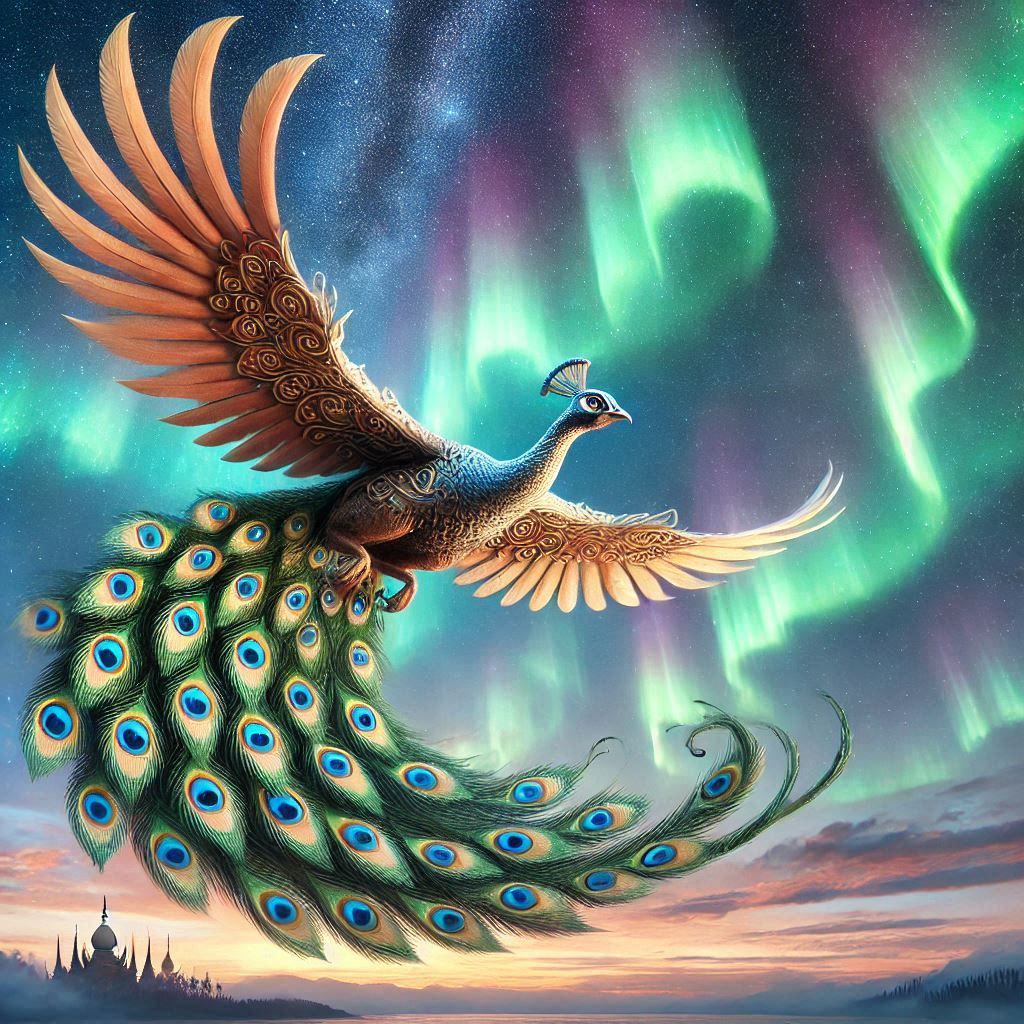 Peacock and The Northern Lights