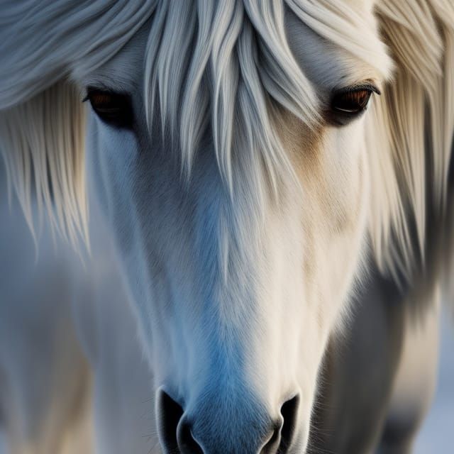 White horse  by @Manchchango