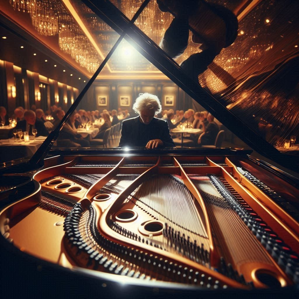 "Jazz Nocturne: Reflections of a Lone Pianist"