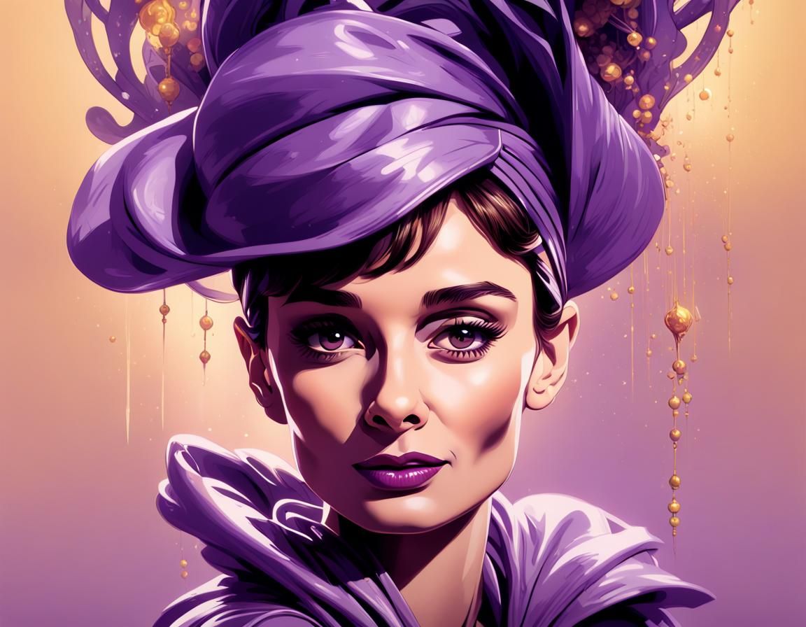 Audrey Hepburn: Dark Fantasy Art in Deep Color