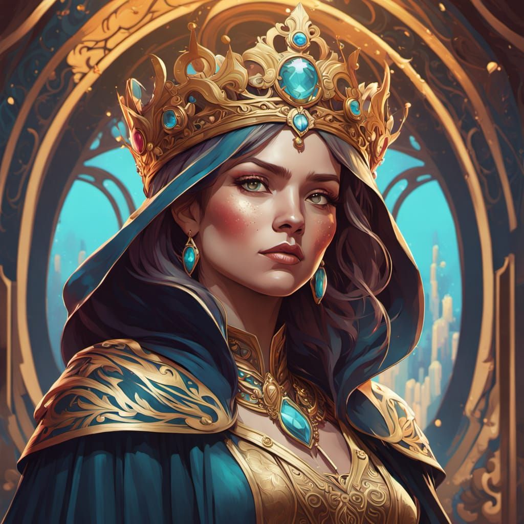 Golden Queen in Ethereal Glow