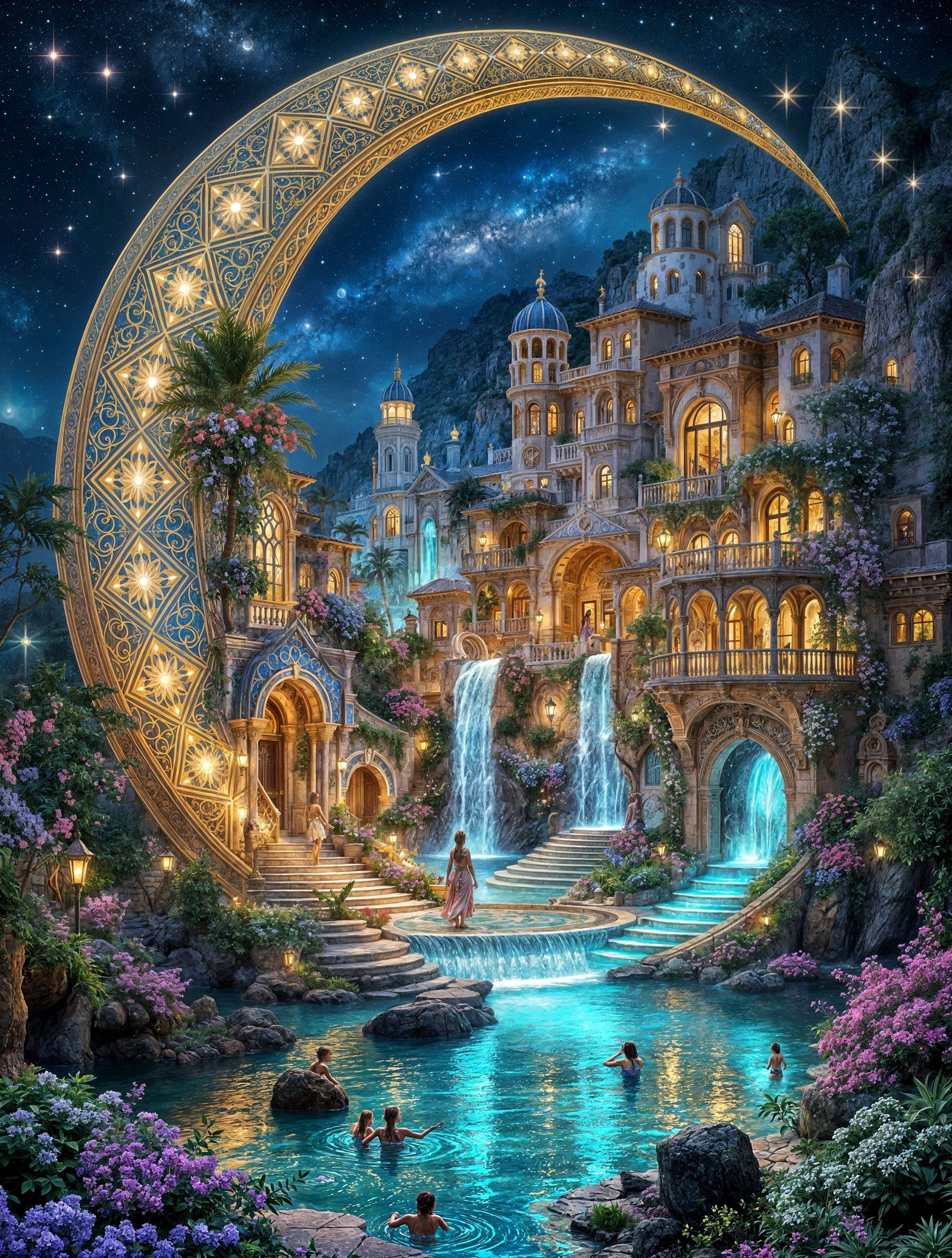 Paradisiacal Under A Magic Moon  by @Art of Art