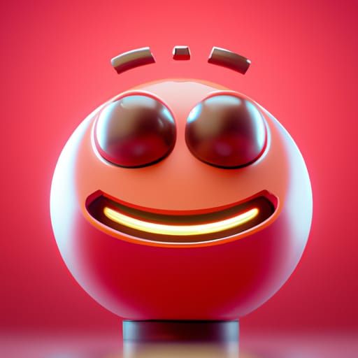 red ball with face