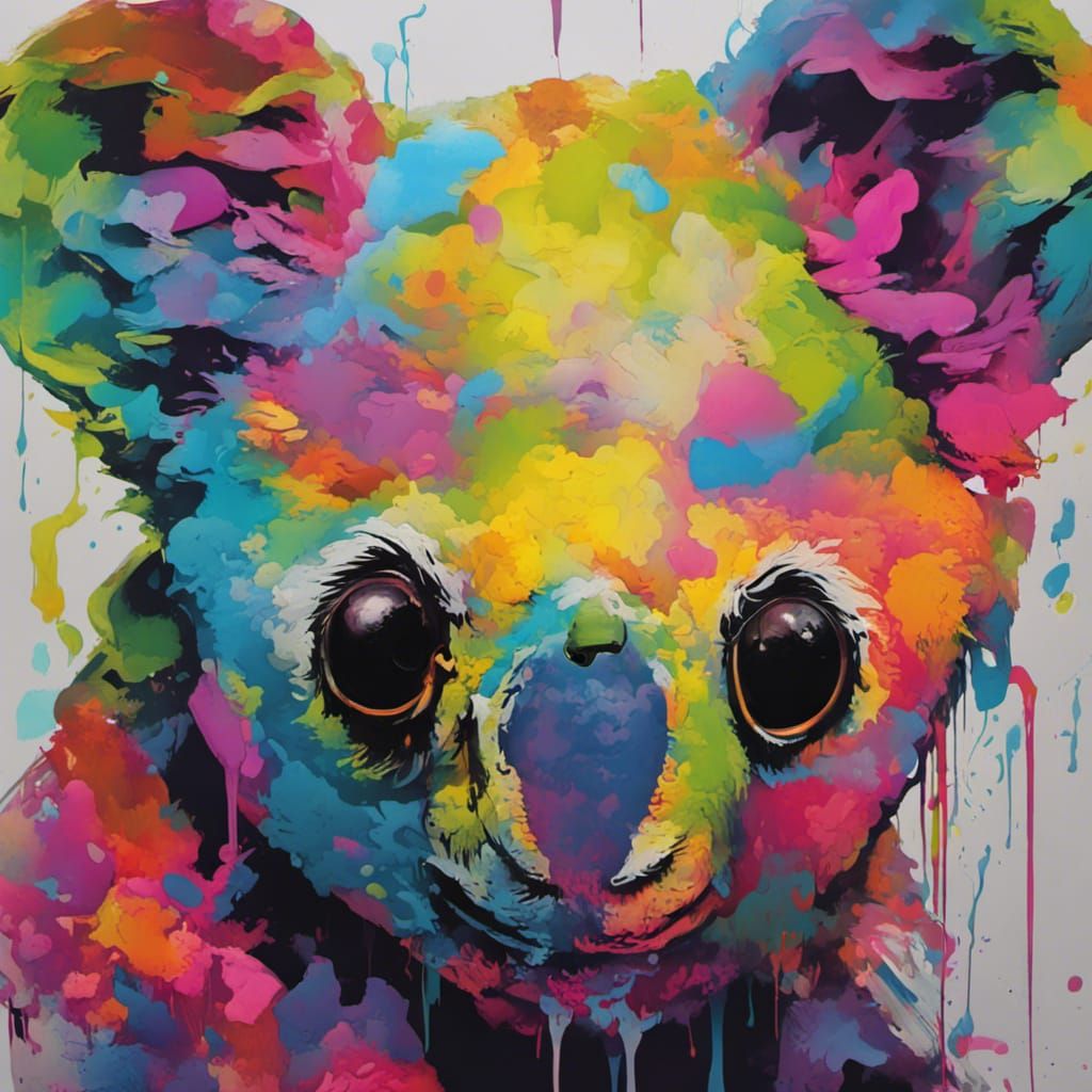 Quintessence Koala graffiti art, splash art, street art, spray paint ...