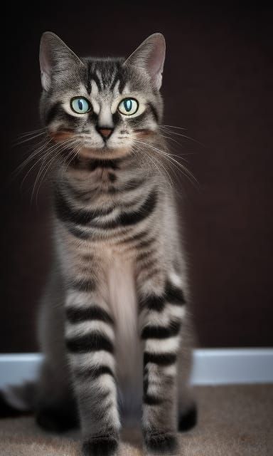 Surprised mummy cat