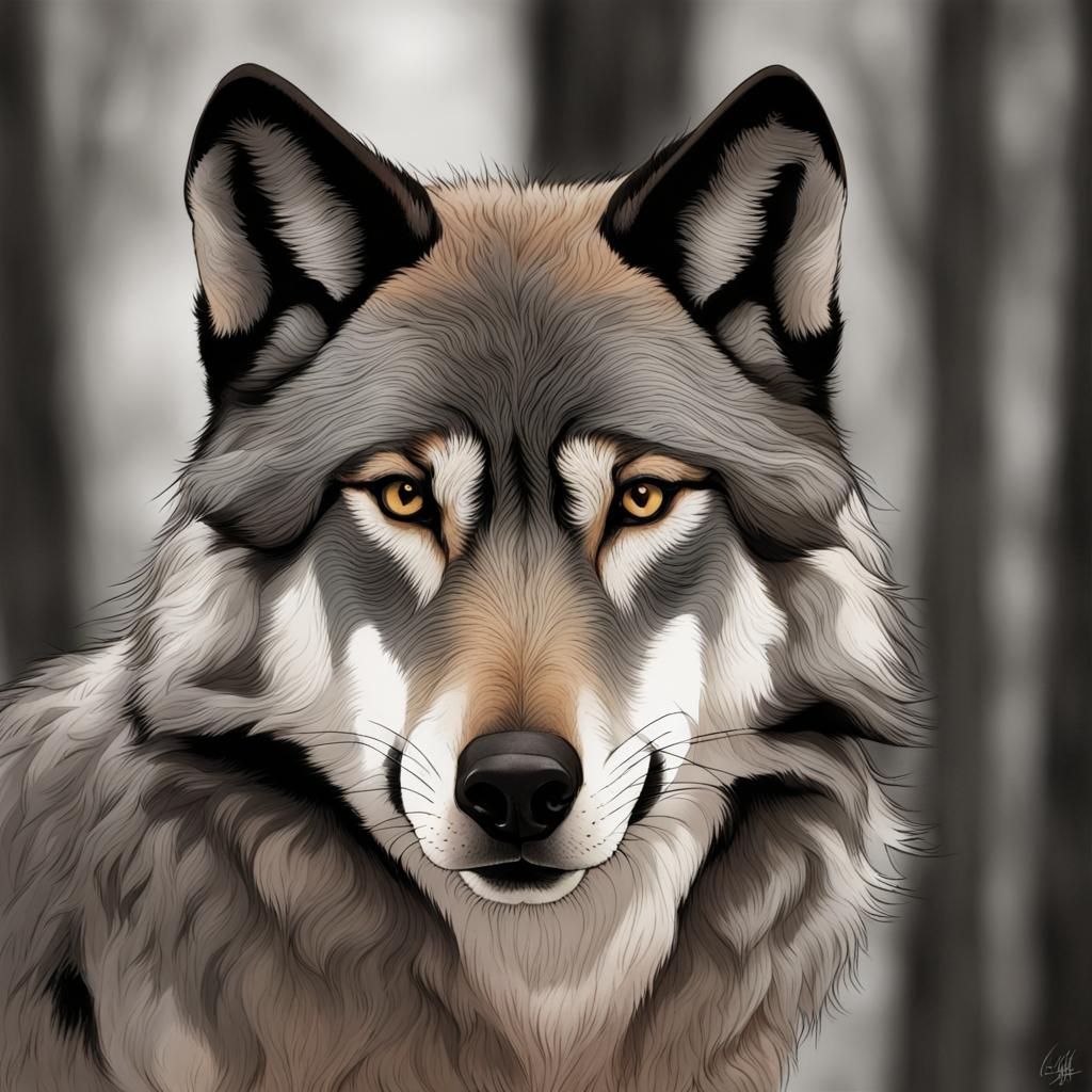 portrait of a wolf