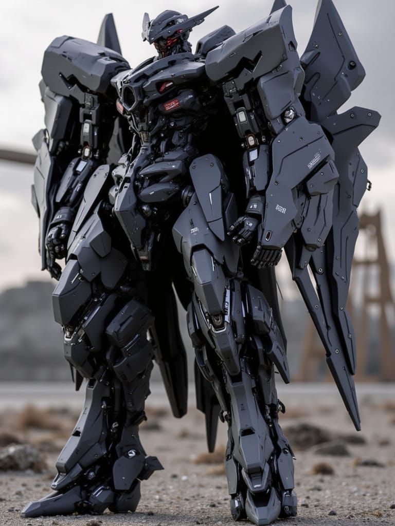 <lora:Brutalcore Mecha:1.0> Black mecha