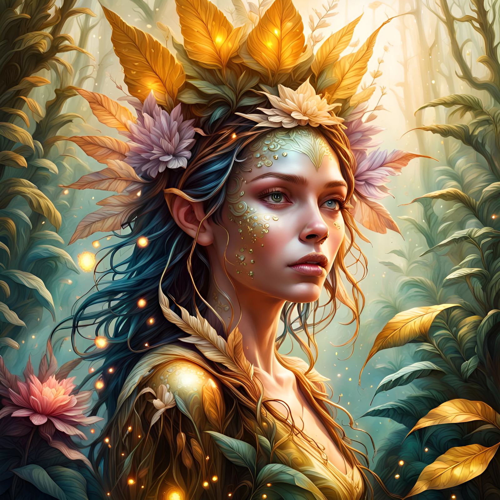 Rainforest Goddess by My. - AI Generated Artwork - NightCafe Creator