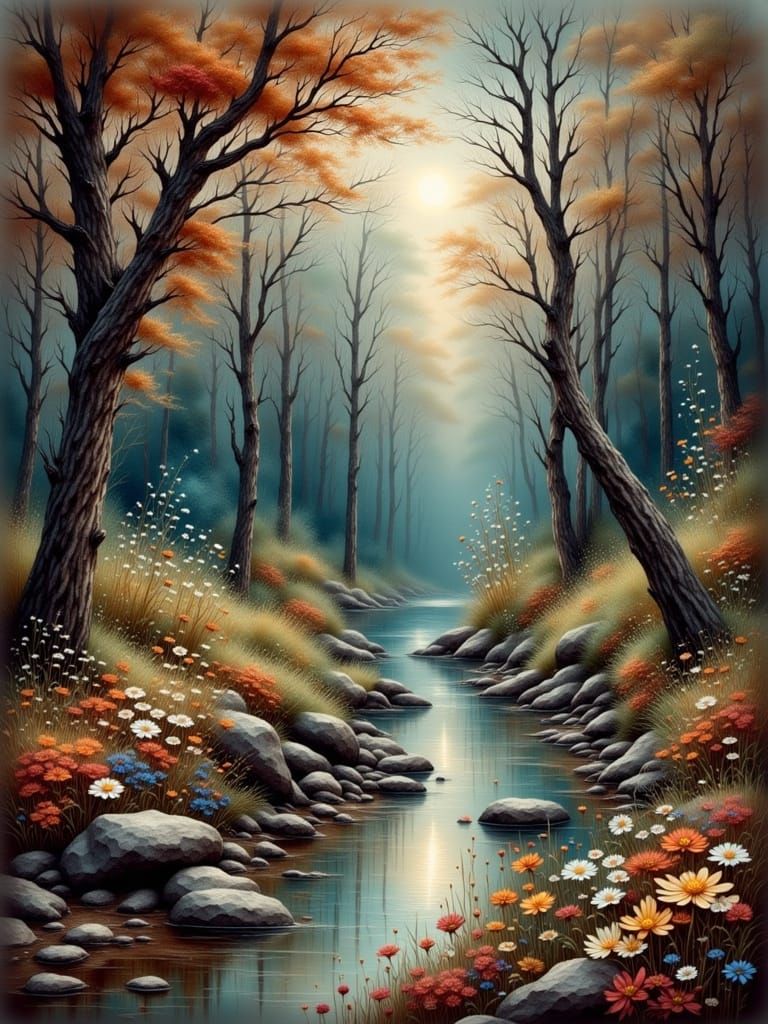 Royal Stationery Page with Delicate Watercolor Frame