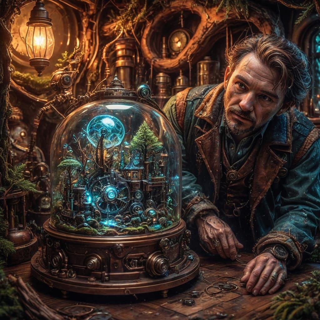 Steampunk Automaton's Forest Garden 🤖