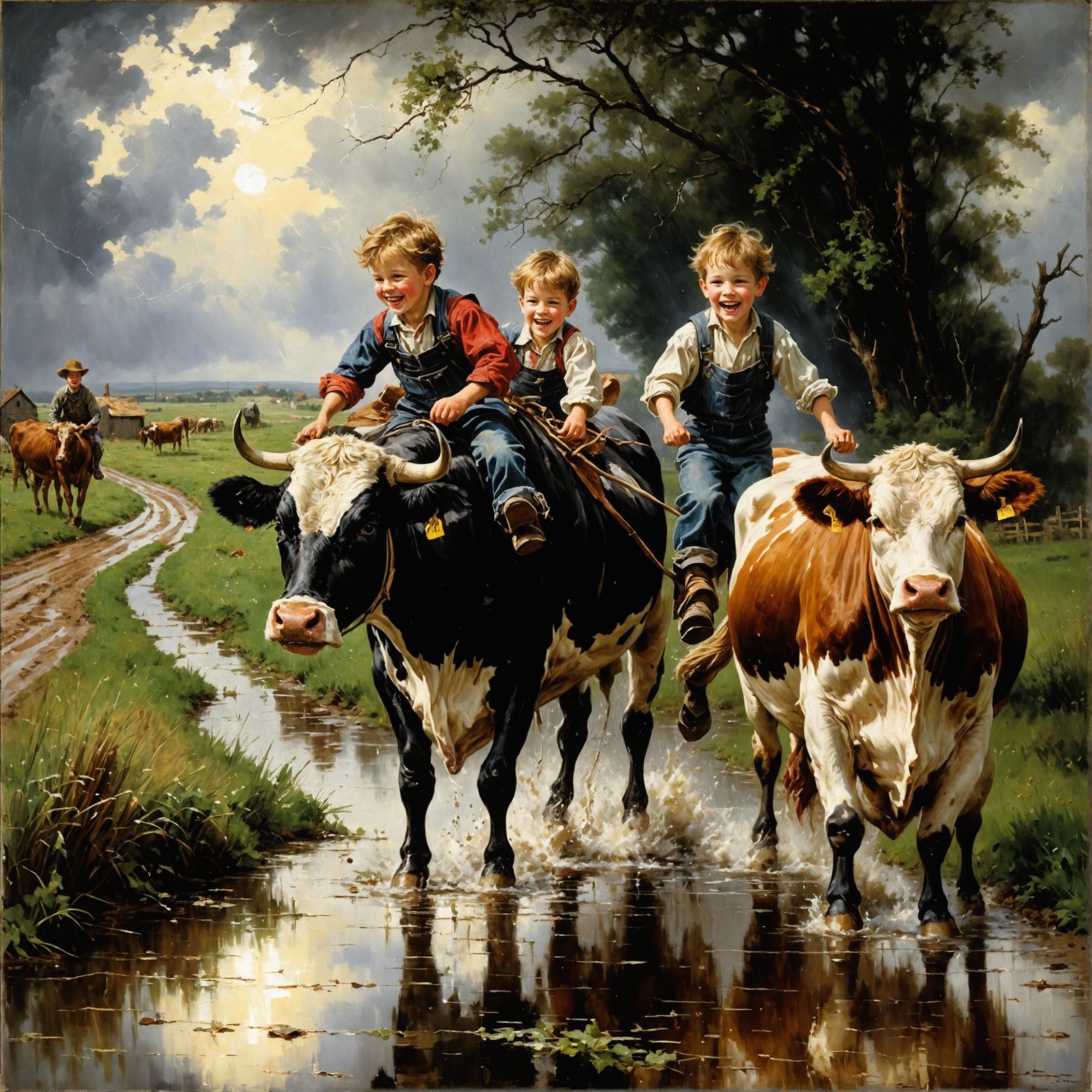 Stalwartly enduring their torment, Gracie and Juniper wonder how fast they can get back to the barn