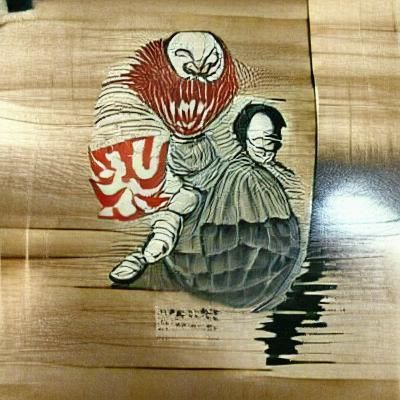 Japanese woodcut of pennywise