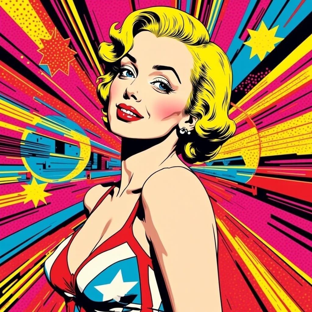 <lora:Snap Crackle Pop:1.0> Marilyn Monroe pop