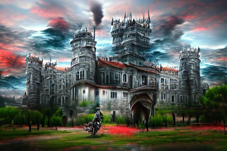 Crowdsourced AI Art - castle town 