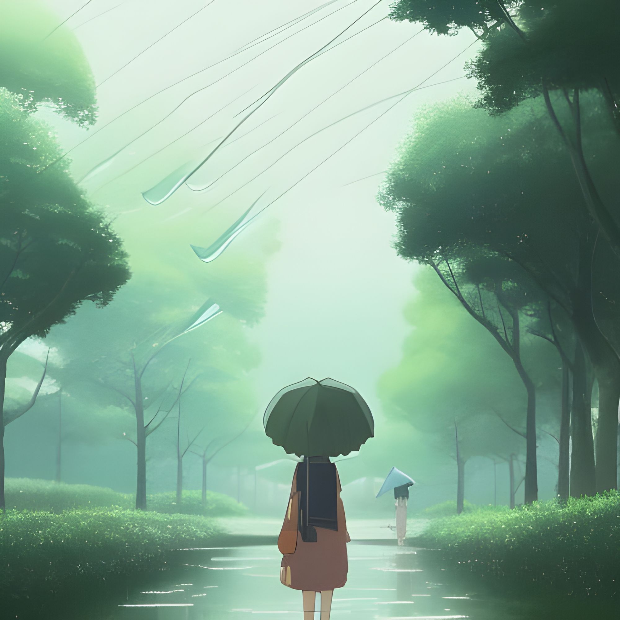 640x960 Anime Girl Rain Umbrella iPhone 4, iPhone 4S ,HD 4k  Wallpapers,Images,Backgrounds,Photos and Pictures