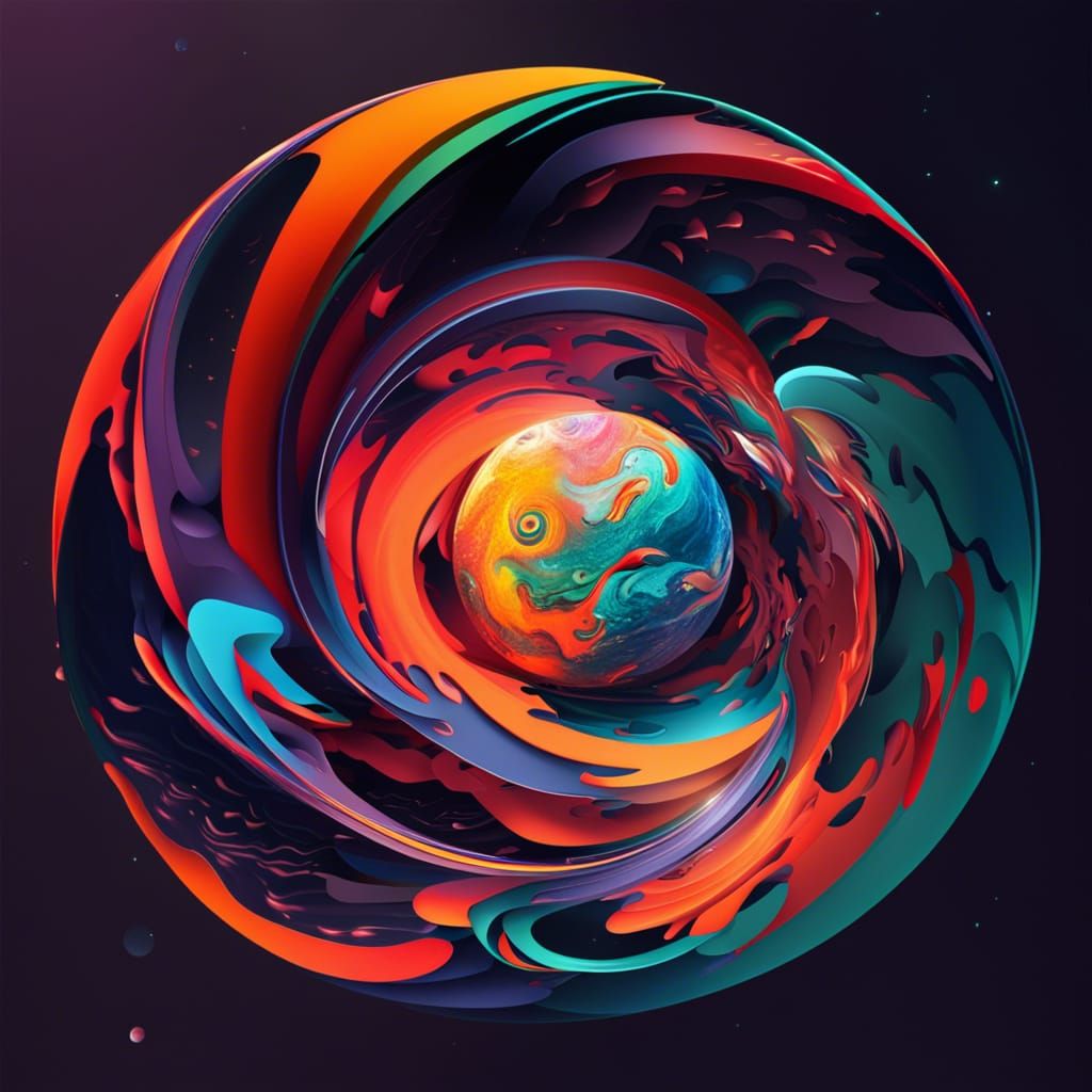 Splashy Little planet intertwined