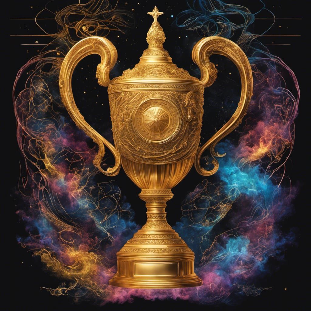 Winning the Galaxy trophy - AI Generated Artwork - NightCafe Creator