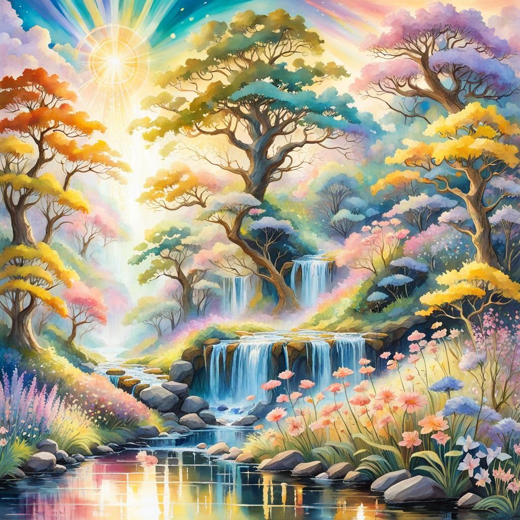 Waterfall   by @Lyncurion