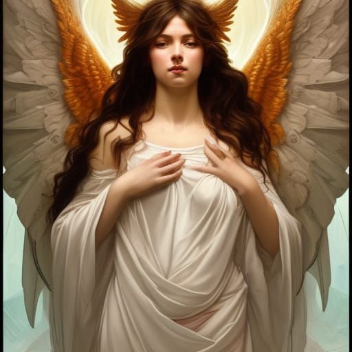 portrait of angel - AI Generated Artwork - NightCafe Creator