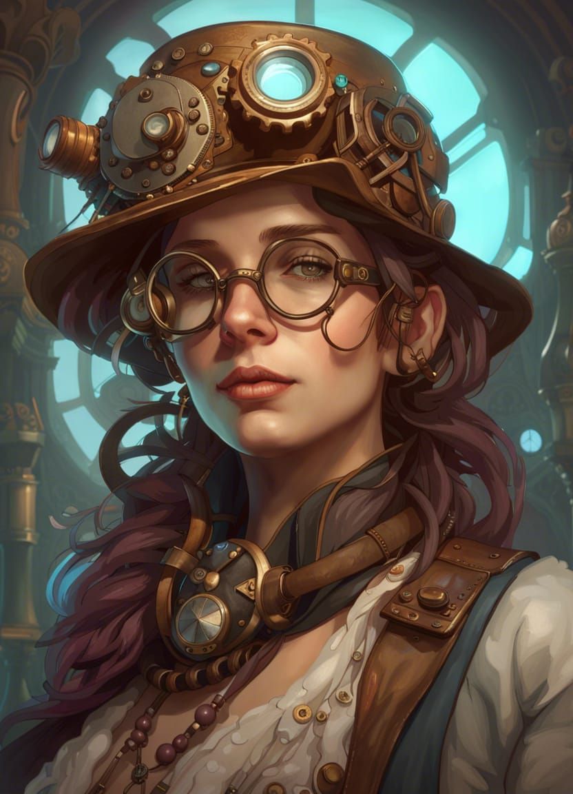 Steampunk Hipster - Ai Generated Artwork - Nightcafe Creator