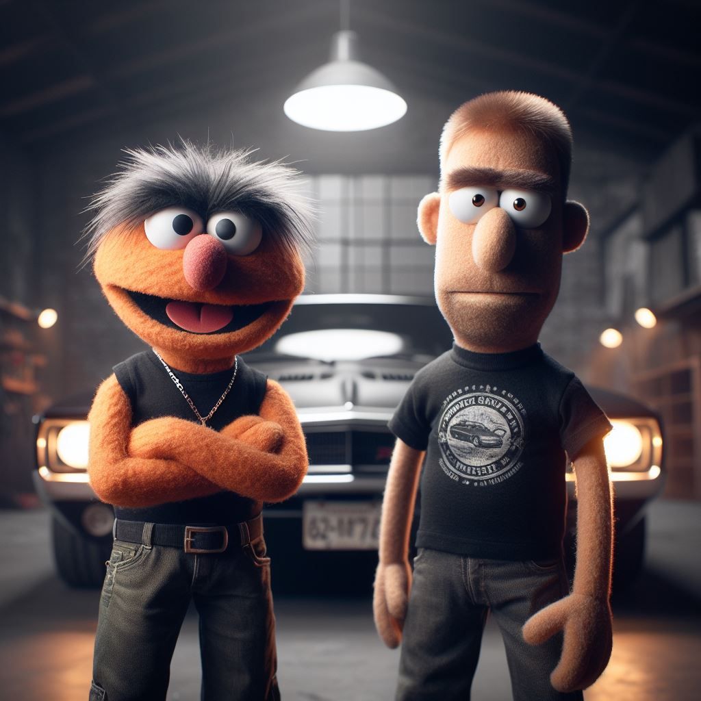 Dom and Brian (The Fast and the Furious) as Muppets