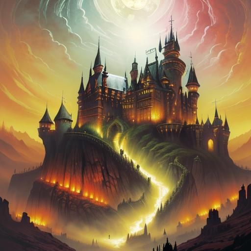 Futuristic city at night, futurism, intricate neon circuit pattern, cybertronic Hindu temple, futuristic dystopian endless, cyberpunk. Trans...