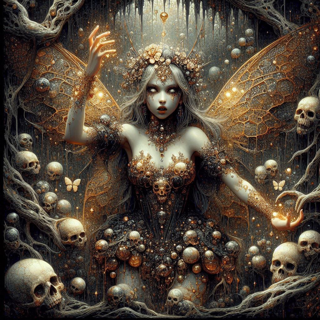 witch fairy summoning the evil forces