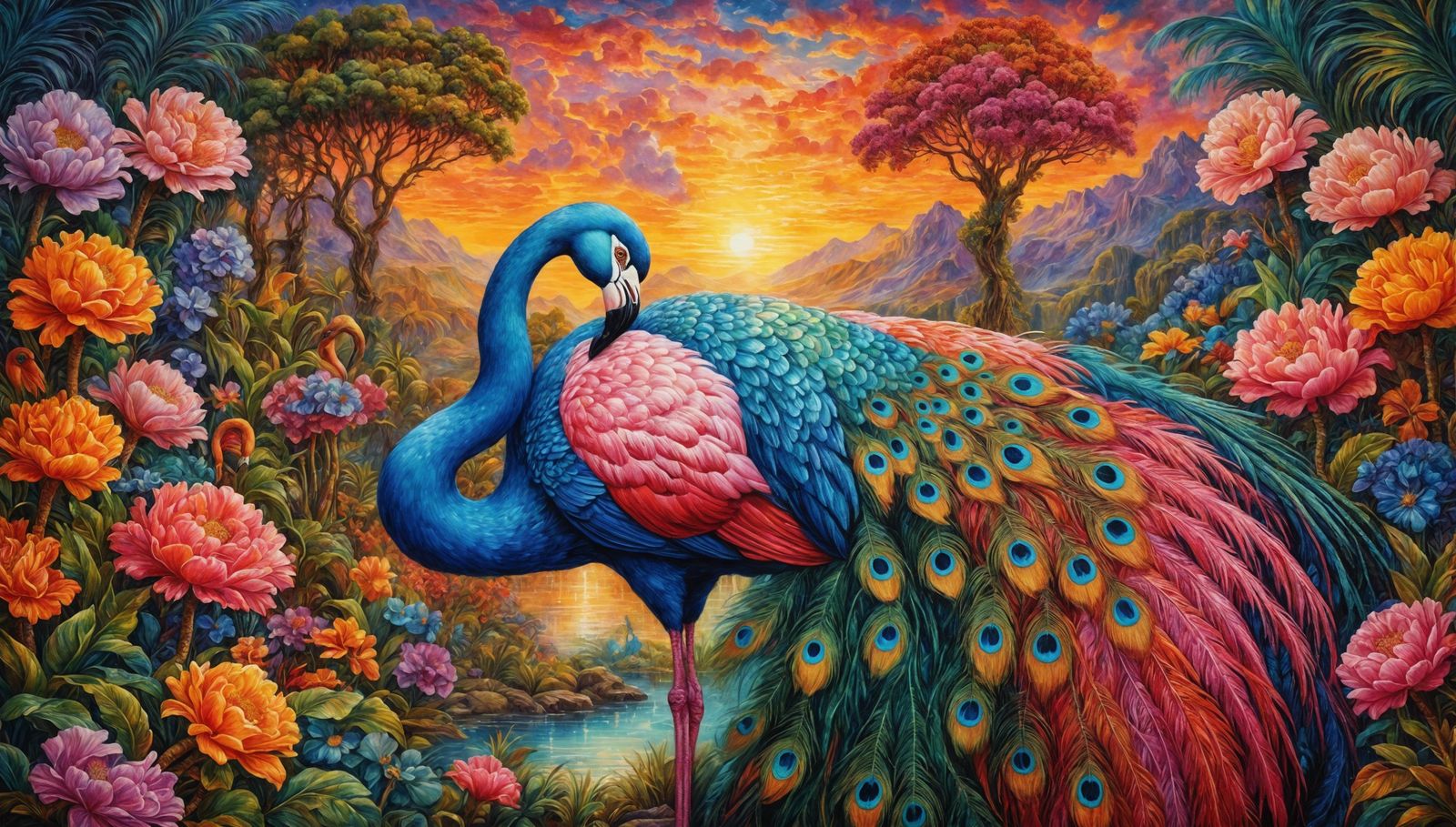 Flamingo Peacock