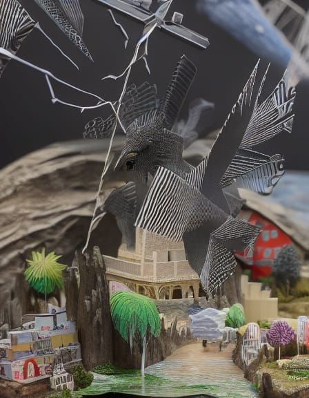 Surreal Plastic Relief Carving in Hyperrealistic Style