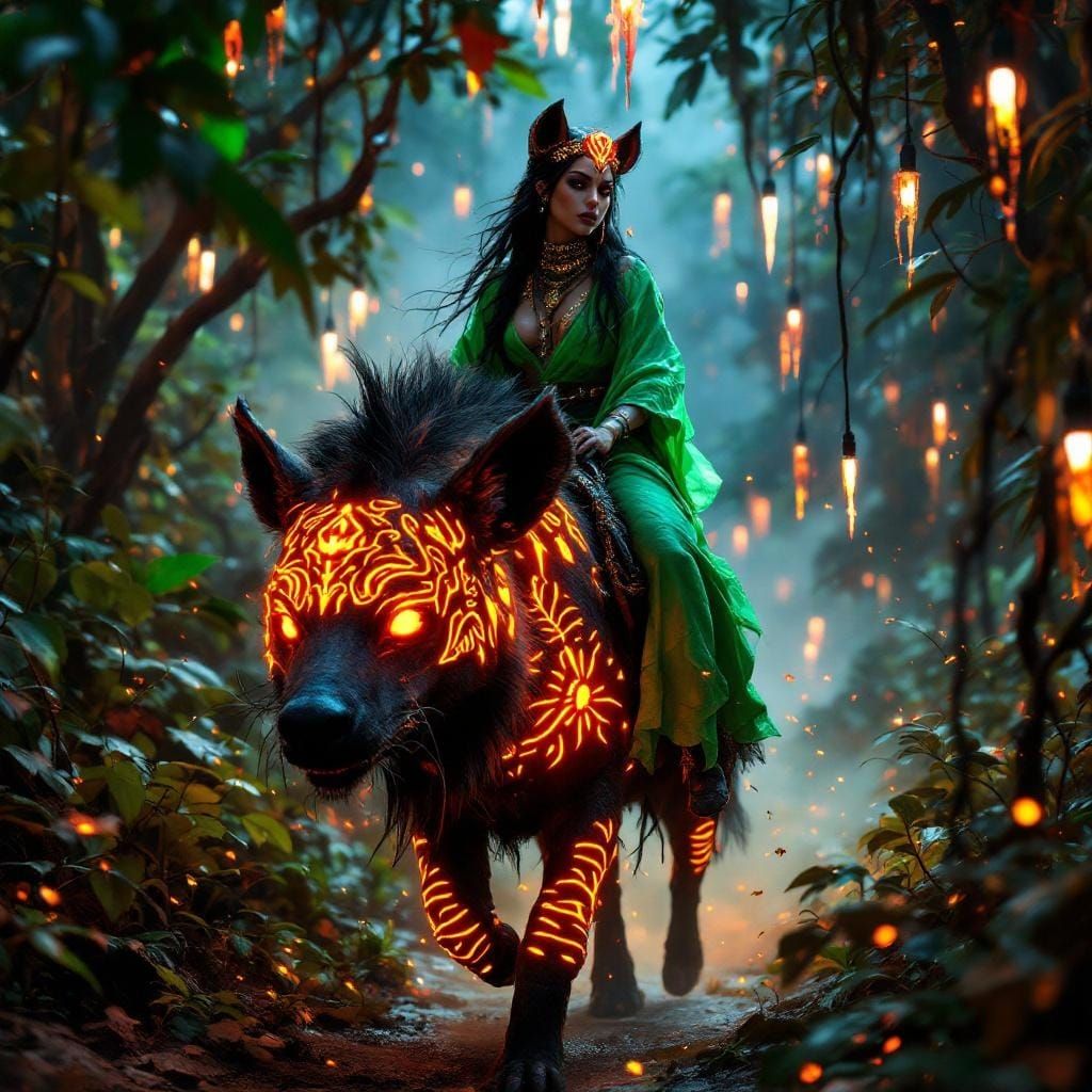 Hyena rider  by @Miraltar