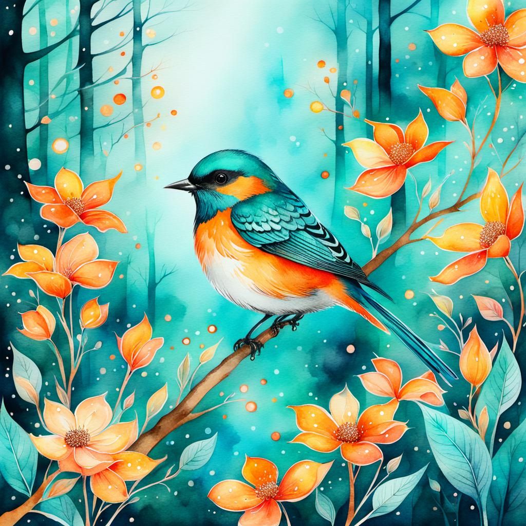 Orange and Teal  by @Diane