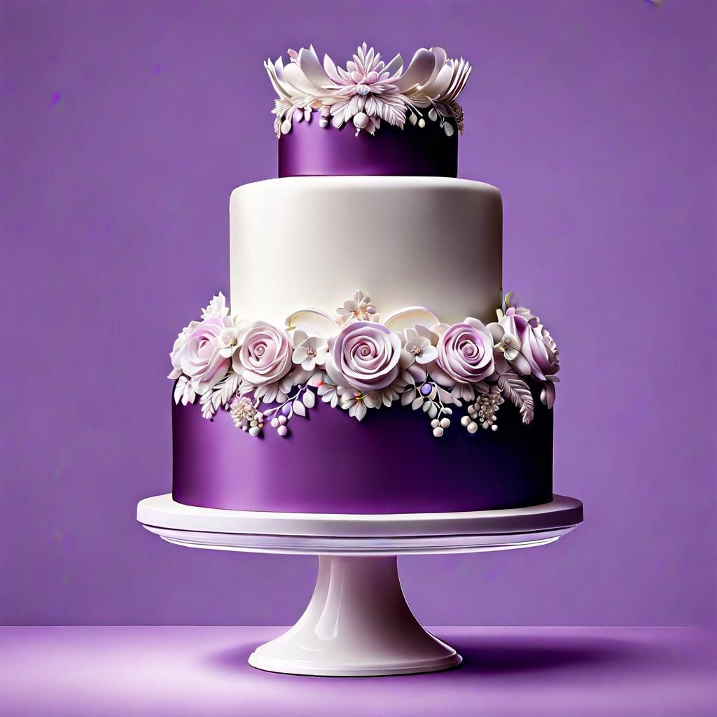 Elegant light purple wedding cake Stock Photo | Adobe Stock