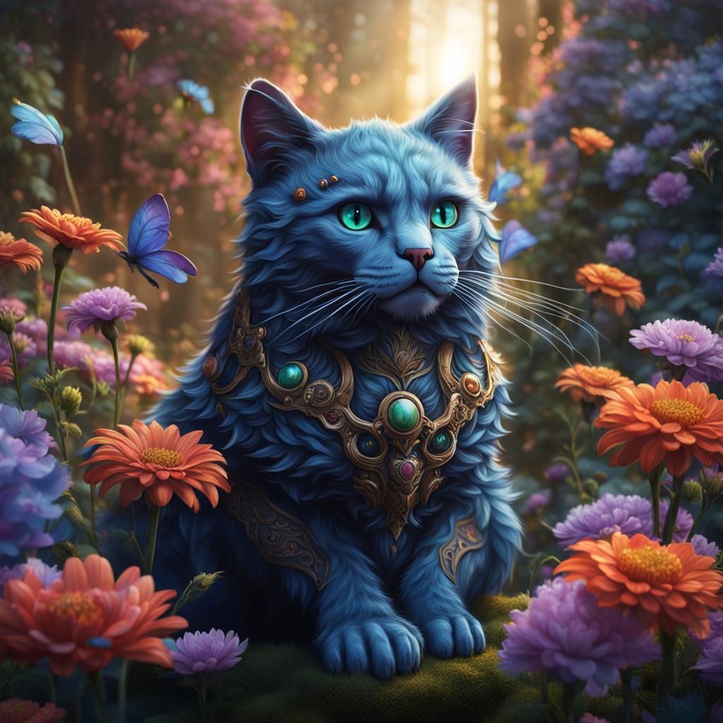 Flower cat