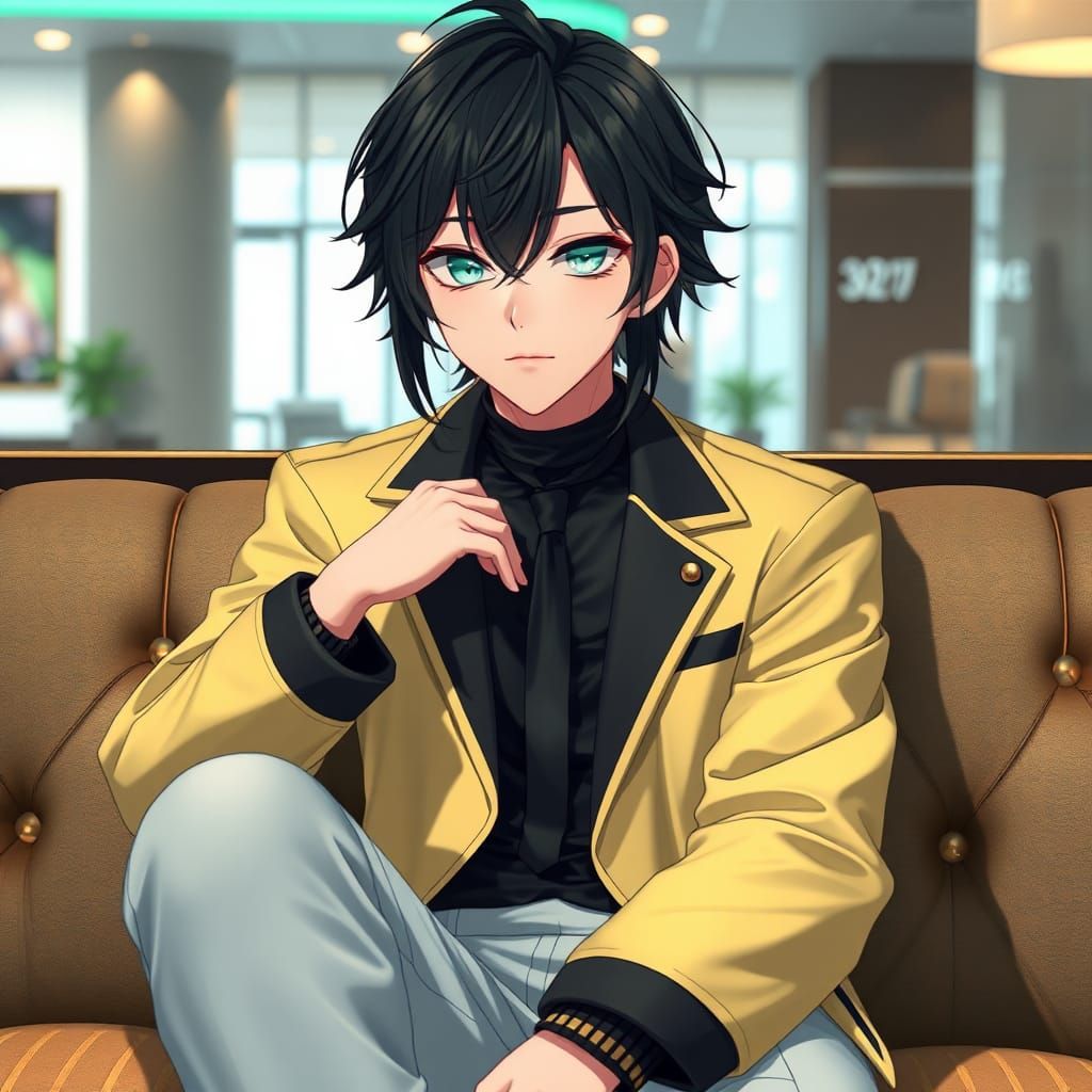 Handsome Guy in Harajuku Clothes: 3D Anime Art