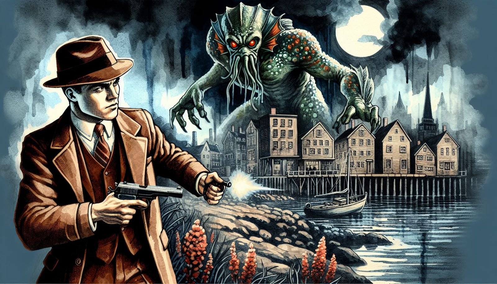 Shadow Over Innsmouth - AI Generated Artwork - NightCafe Creator