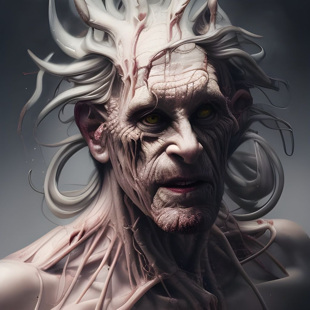 Demon Eldridge horror Cronenberg  by @RainTilla 