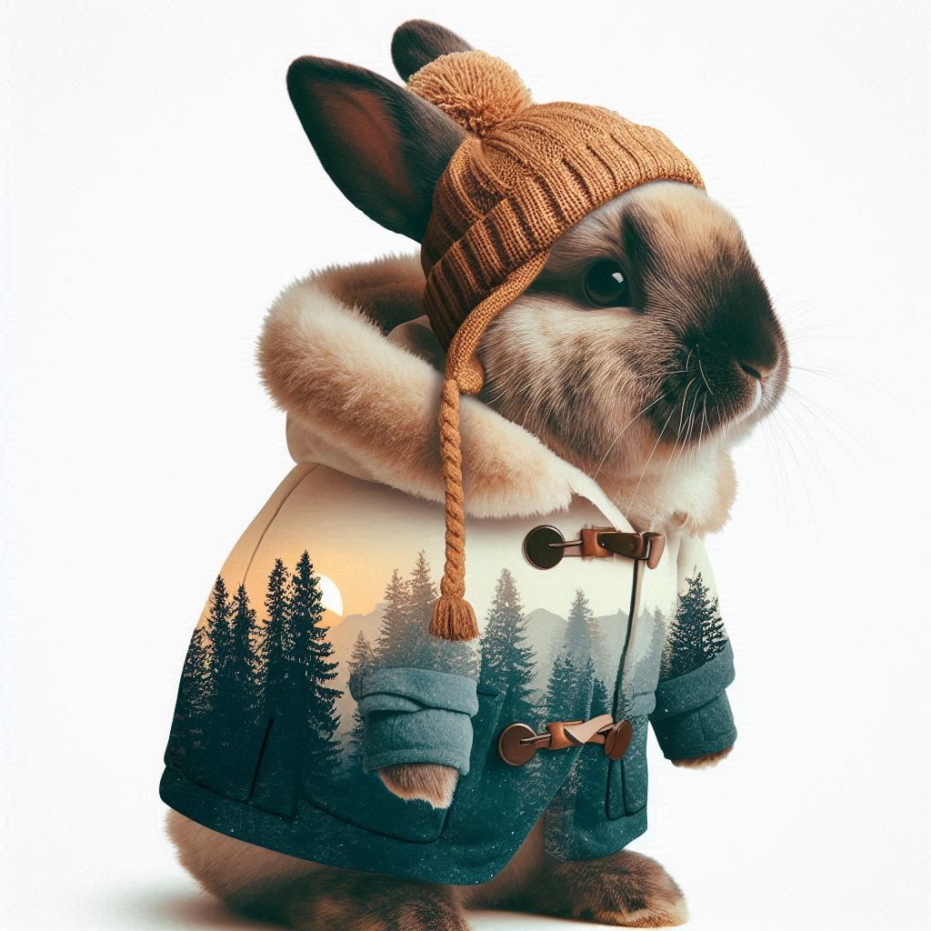 double exposure beautiful fantasy DALL-E 3 portrait landscap...